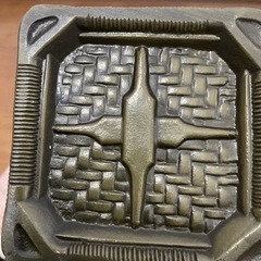 （決まりました）金属製竹籠風掛花入花器　未使用の画像
