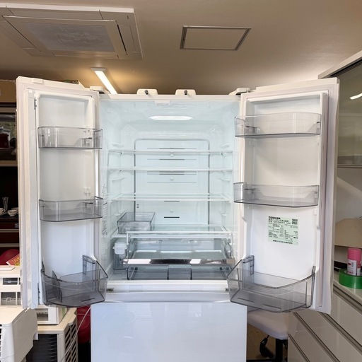 【超美品‼️】定価34万♪ 東芝 2019年製 461Lノンフロン冷凍冷蔵庫 FZシリーズ 自動製氷 高級ガラスドア タッチパネル まんなか野菜室 クリアグレンホワイト♪