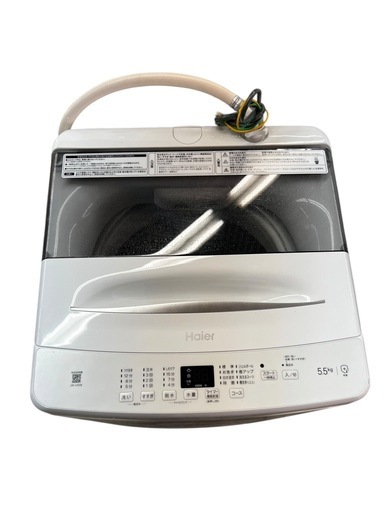 NO.2778 【2024年製】 Haier 全自動電気洗濯機 JW-U55B 5.5kg 生活家電 家電 洗濯機 中古