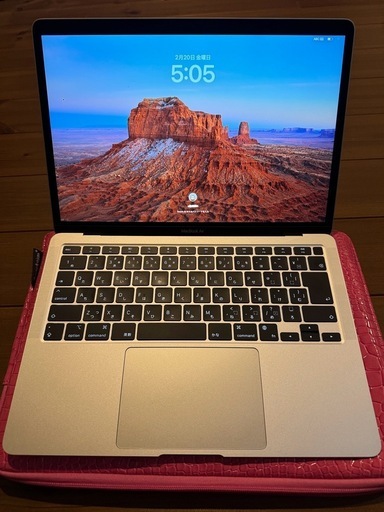 【値下げしました】MacBook Air M1 2020 美品 AppleCare+あり（バッテリー99%）