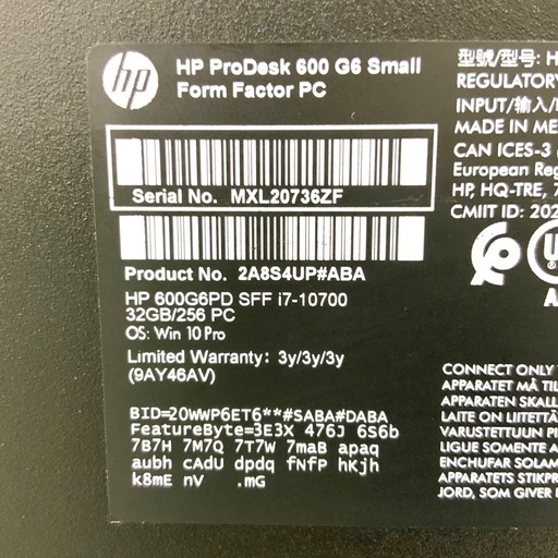 HP PRODESK 600 G6 SFF 43780 円