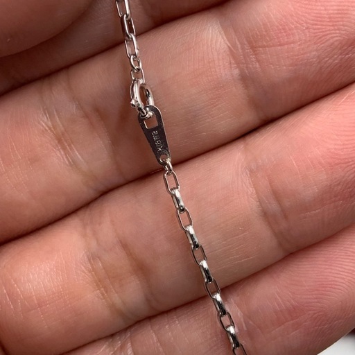 K18WG ホワイトゴールド　ネックレス　ダイヤ0.8ct 7.5g 約45cm