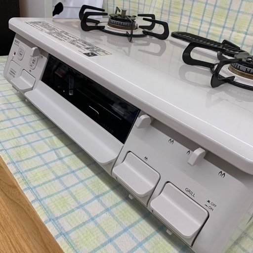 美原店 ノーリツ LP用 ガステーブル NLG2292WHL 2022年製 ホワイト　左強火力