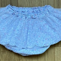 美品 アプレレクール 花柄 チュール ブルマ 70 80 女の子 ベビー服の画像