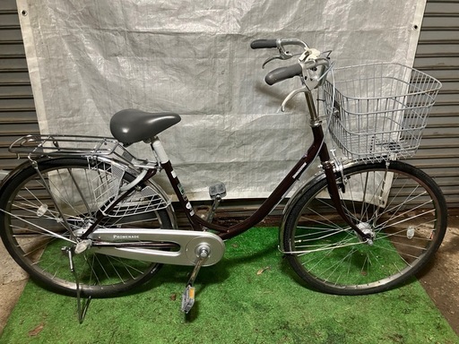 値下げしました！美品！！【ブリヂストン プロムナード/シティサイクル 26インチ オートライト/内装3段変速】そのままお乗り頂けます！