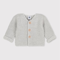 プチバトー　PETITBATEAU ガーター編みニットカーディガン　18mの画像