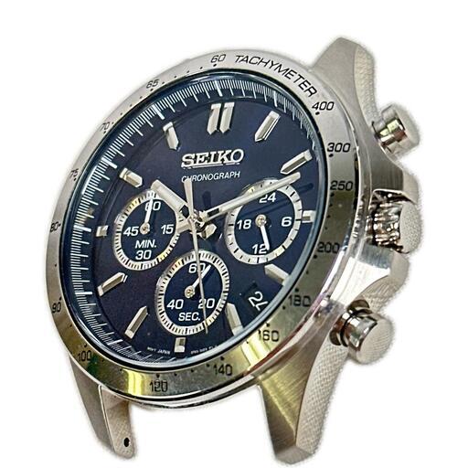 正常可動 SEIKO セイコー SBTR011 腕時計 ケースのみ セイコーセレクション クロノグラフ  ブルー シルバー ステンレススチール メンズ