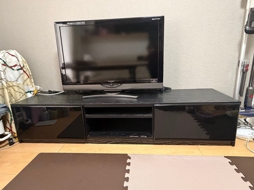動作OK】SHARP 32型テレビ＋収納付きテレビ台セット 3000円 (えびこ 