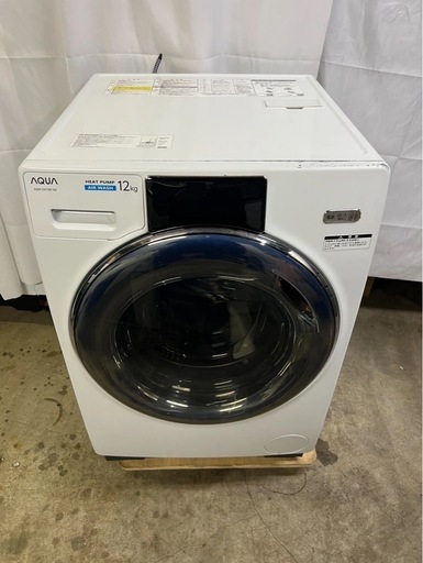 【成約済み】【1年保証】AQUAドラム式洗濯機 AQW-DX12M 2022年 洗濯12kg 乾燥6kg