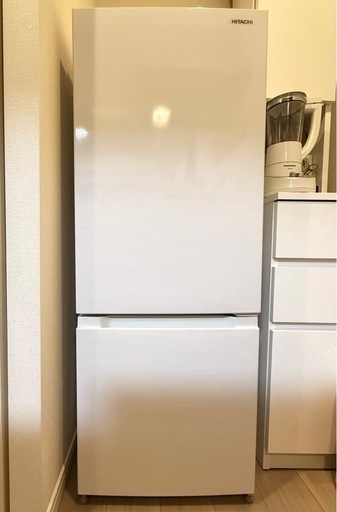 【2019年製】日立 2ドア冷蔵庫 154L RL-154JA シルバー