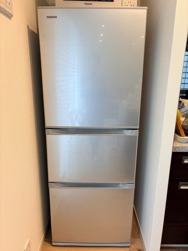お値下げ⭐︎TOSHIBA（東芝）GR-G34S 340L⭐︎3ドア冷蔵庫（自動製氷機有）2015年製