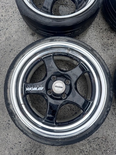 WORK MESTER 16インチホイールセット　165/40R16 タイヤ４本溝無し　PCD 100. 4穴　J数リ　フロント　16
