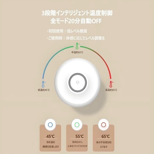 新品 未使用 お灸 火を使わない 肩甲骨 腰 首 肩 筋肉 腹 脚 腕 USB充電式 繰り返し