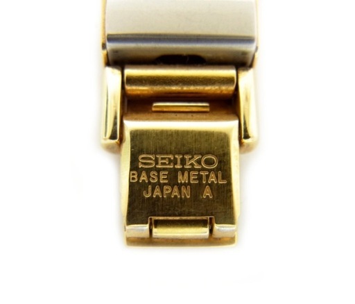 美品 セイコー エクセリーヌ 4N20-5160 レディース クオーツ ゴールド文字盤 腕時計 動作品 バンド洗浄済み SEIKO