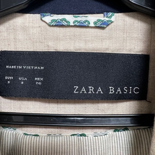 ZARA BASIC リネン セットアップ ベージュ 新品 タグ付き