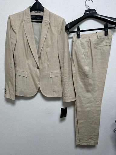 ZARA BASIC リネン セットアップ ベージュ 新品 タグ付き