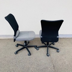 ニトリ　ワークチェア　ターゲット350万GY グレー　2脚まとめ　ハイバックチェア　キャスター付　高さ調整可　オフィスチェアの画像