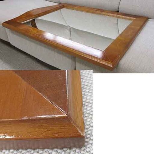 壁掛け鏡 ウォールミラー 象嵌 57×77cm イタリアン家具 壁掛式 札幌市北区屯田