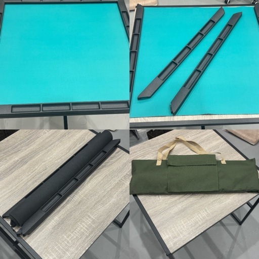 【美品】手積み麻雀フルセット（AMOS製牌・消音マット・専用卓）