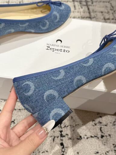 靴/バッグ Marine Serre x Repetto Moon Print Denim Ballet Flats 36