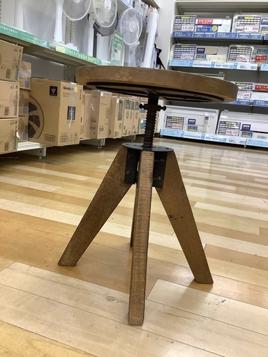 【トレファクラパーク岸和田店】スツール　Knot antiques 回転式　ラウンド　ブラウン