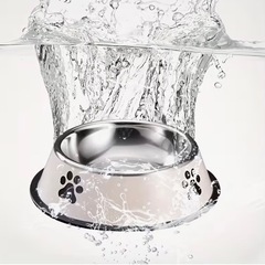 ステンレス製 ペットボール フードボール 餌入 2個セットの画像