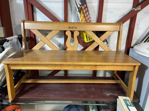 RUSTIC 木製ダイニングベンチ 天然木