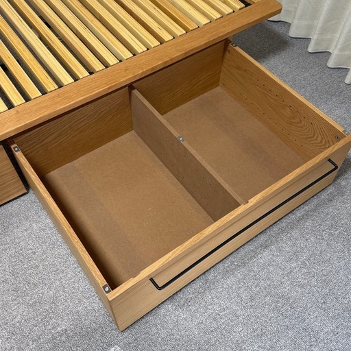 無印良品 MUJI オーク材ベッド シングルサイズ フレームヘッドボード ベッドフレーム下収納セット