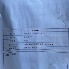 合計200キロくらいの重り付き BARWING BW-BTP スクワットラック 