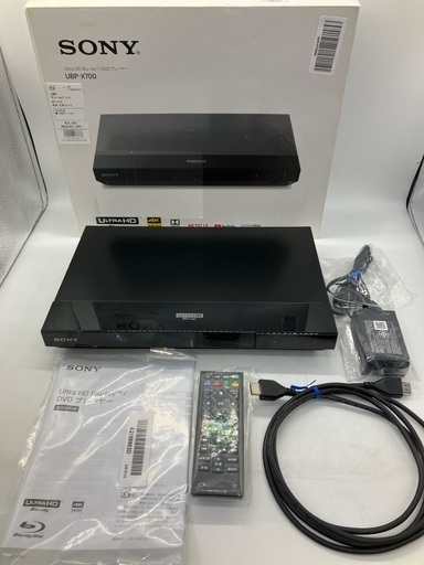 【トレファク足立扇店】Blu-rayﾌﾟﾚｰﾔｰ SONY UBP-X700 取説･互換ﾘﾓｺﾝ付  HDMIｹｰﾌﾞﾙ付