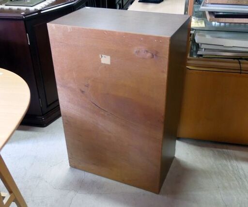 木製 収納キャビネット 幅60x奥行37x高さ91cm 電話台 ガラス扉 小物収納 札幌市東区 新道東店