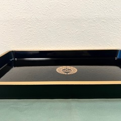 【決まりました】新品　さつま屋法衣店　satsumaya KYOTO 黒色漆器 盆 紋下がり藤の画像