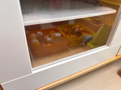 おままごとキッチンIKEA、アンパンマン　レジスター、ショッピングカート、冷蔵庫、炊飯器、皿、カトラリー　おままごと一式