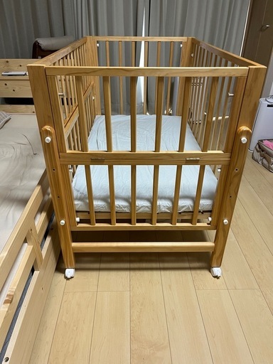 大和屋　wトールオープンベビーベッド　レギュラー　ハイタイプ