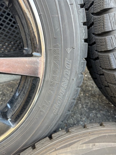 【バリ溝 美品】BROOK 14in 4.5J +45 PCD100 グッドイヤー アイスナビ7 155/65R14 N-BOXなど
