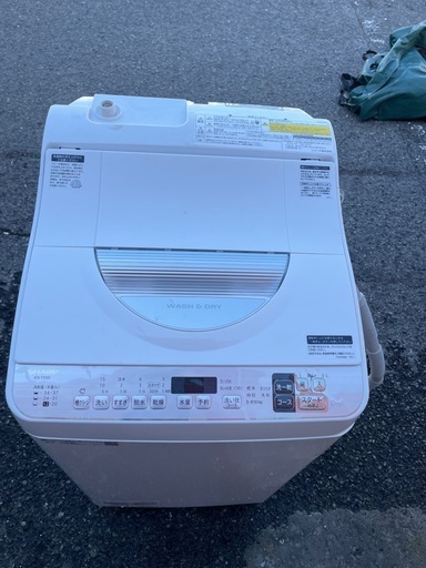 北九州市内配送無料　保証付き ES-TX5D-S 縦型洗濯乾燥機 シルバー系 [洗濯5.5kg /乾燥3.5kg /ヒーター乾燥 /上開き]