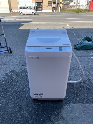 北九州市内配送無料　保証付き ES-TX5D-S 縦型洗濯乾燥機 シルバー系 [洗濯5.5kg /乾燥3.5kg /ヒーター乾燥 /上開き]