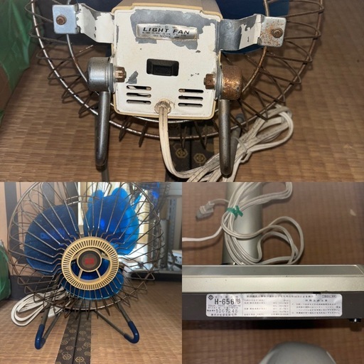 銅線、扇風機、レトロな扇風機、バラせば中には銅があります。