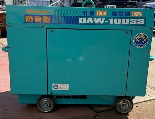 デンヨー ディーゼル 防音型　エンジン溶接機　ウェルダー　DAW-180SS 動作確認済　配達可
