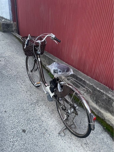 【京都発】京の楽チャリ　電動アシスト自転車　パナソニック　26インチ　茶色