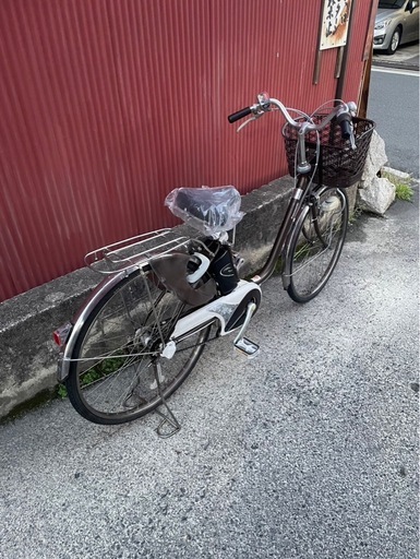 【京都発】京の楽チャリ　電動アシスト自転車　パナソニック　26インチ　茶色