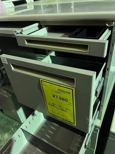 ジャングルジャングル貝塚店　両袖事務机　オフィスデスク　事務机　※鍵欠品　グレー　中古　リユース　貝塚　二色浜
