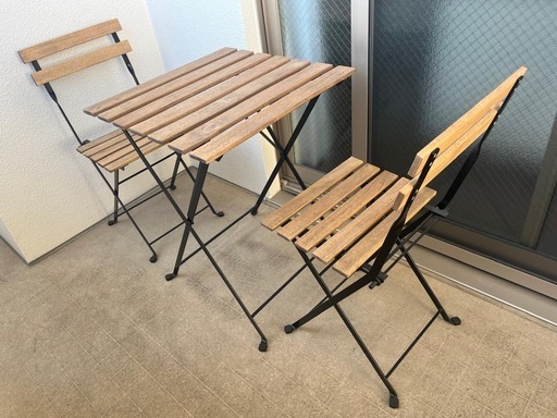 テーブル&チェア2脚屋外用