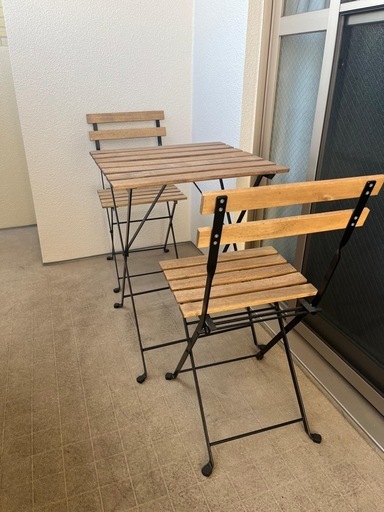 テーブル&チェア2脚屋外用
