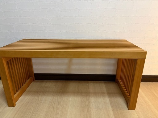新品　竹ベンチ二脚セット