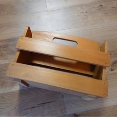 木製マガジンラック  新聞・雑誌・小物収納の画像