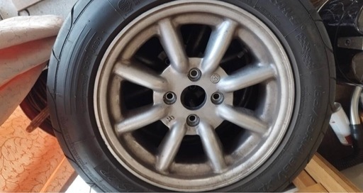 ワタナベ　エイトスポーク 14インチ　PCD100 4穴　6j　＋20 マグホイール　