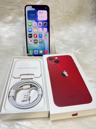 iphone 13mini 256GBレッド SIMフリー バッテリー100%