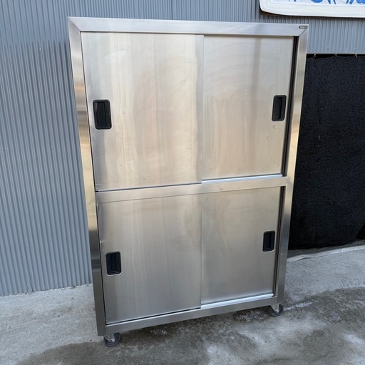 170cm×120cm×75cm ロック付きキャスター タニコー 業務用 食器棚 戸棚 厨房機器