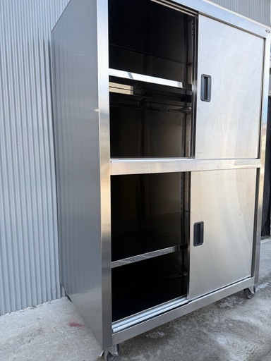 170cm×120cm×75cm ロック付きキャスター タニコー 業務用 食器棚 戸棚 厨房機器